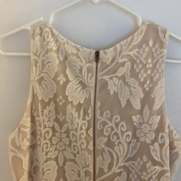 Cream lace evening dress size large - Picture 3 of 4